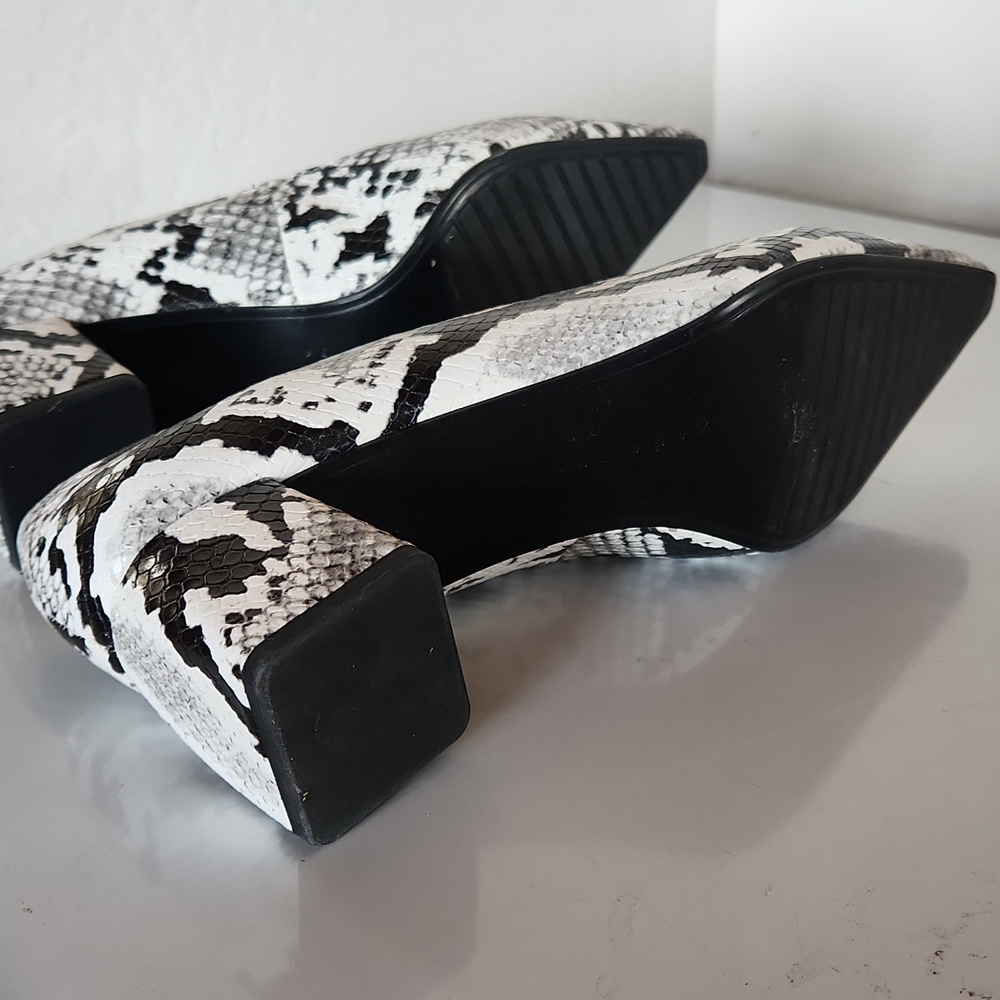 Beautiful New Zara Trafaluc Python Snakeskin Bloc… - image 8